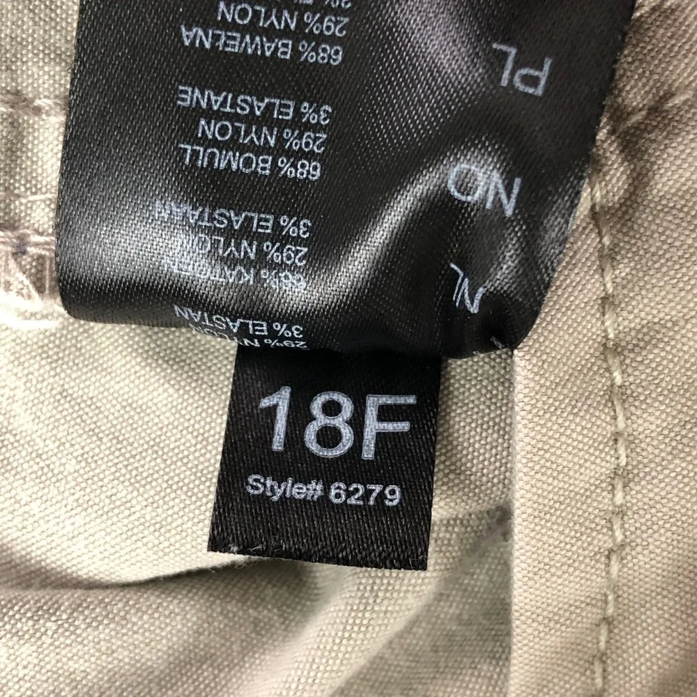 Kuhl Womens Hiking Pants 10 Regular Beige Spire Roll-Up Pant Mid Rise Zip Pocket